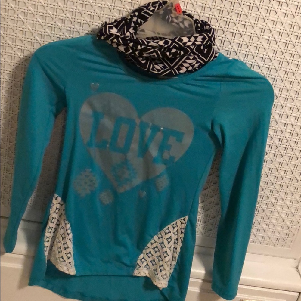 Teal shirt